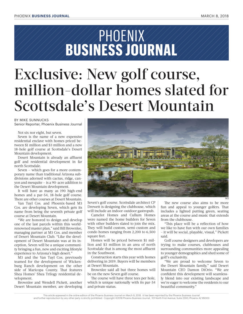 Phoenix Business Journal | Seven Desert Mountain