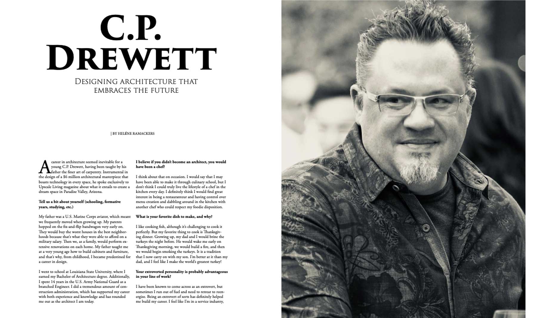 Upscale Living Magazine interview with CP Drewett