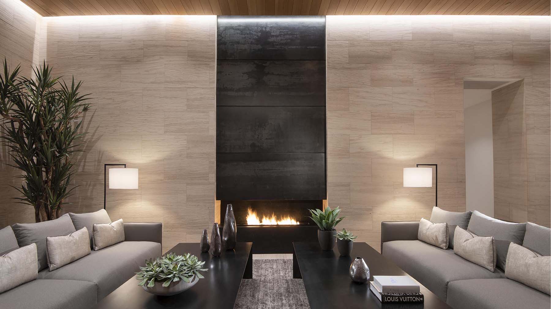 Now and Zen living roomAZ Masonry Award Located in Scottsdale Ariz Drewett Works is an award winning architecture firm specializing in luxury residential hospitality and commercial architecture