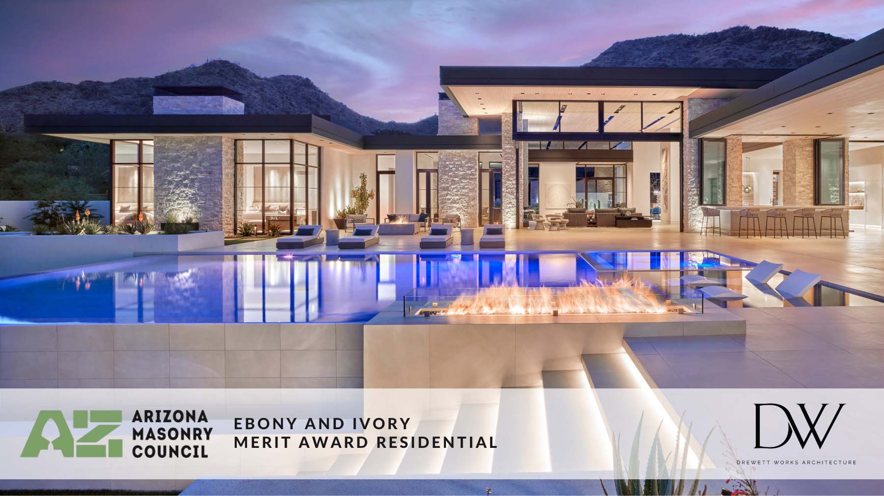 Excellence in Masonry 23 feature 3 Located in Scottsdale Ariz Drewett Works is an award winning architecture firm specializing in luxury residential hospitality and commercial architecture