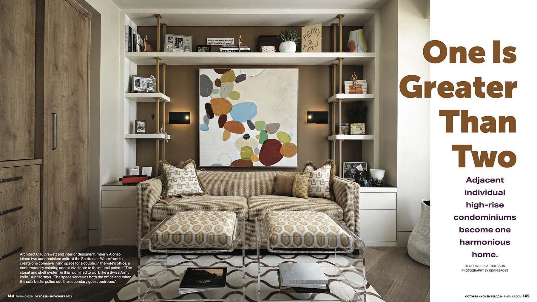 DW project The Luxe Loft featured in Phoenix Home & Garden Oct/Nov ’24