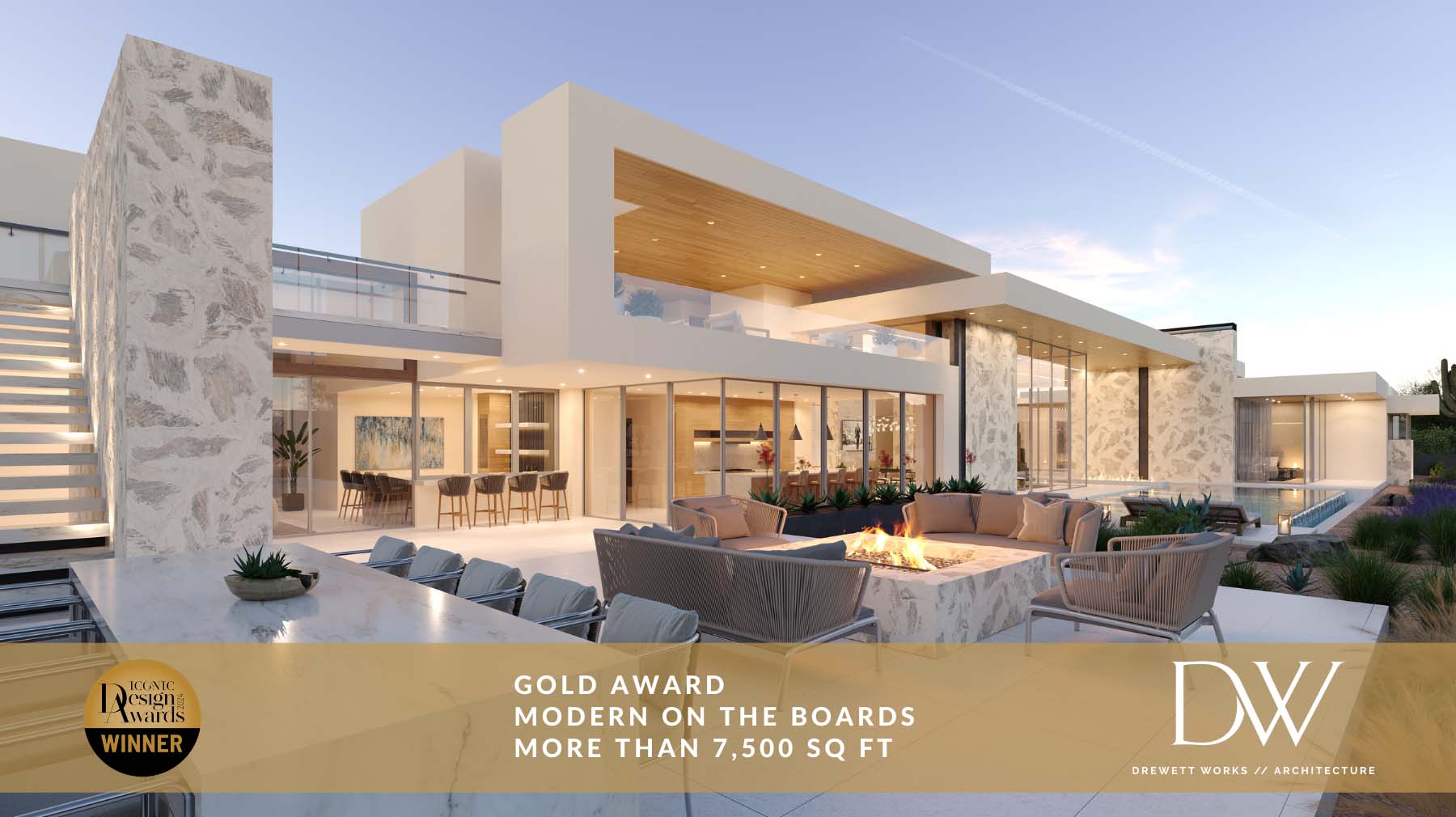 SILVER SKY feature 1 Located in Scottsdale Ariz Drewett Works is an award winning architecture firm specializing in luxury residential hospitality and commercial architecture